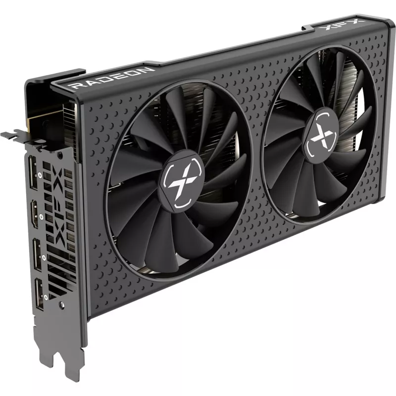 Vaizdo plokštė XFX Radeon RX 7600 – 8 GB GDDR6, PCIe 4.0, 128 bit, 2x DisplayPort 2.1, HDMI 2.1, 2 ventiliatoriai