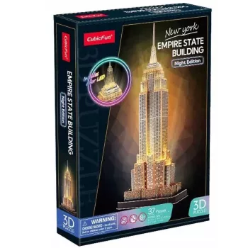 Empire State Building – šviečiantis 3D dėlionė, 37 detalės