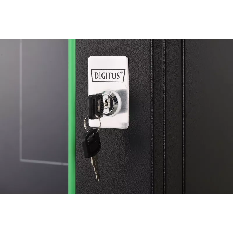 Sieninis stovo spintos korpusas DIGITUS Dynamic-N 12U, 600x450 mm (P×G), IP20, rakinamas, neišardytas