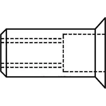 Veržlinė kniedė GESIPA M6 9×17 mm, skirta 1,5–4,5 mm medžiagos storiui