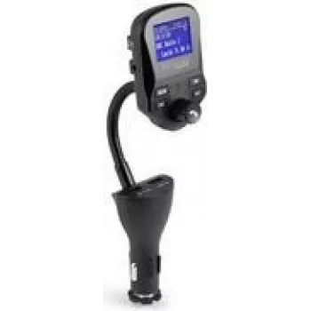 Technaxx FMT1500BT USB FM moduliatorius su įmontuotu ekranu, 10 m, juodas (4870)