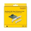 DeLOCK PCI Express x1 kortelė 2 x USB 3.2 Gen 1 Type-A + 1 x vidinis 19 kontaktų lizdas