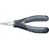 Knipex elektronikos replės, bendras ilgis 115 mm, ESD, plokšti platūs nasrai, veidrodinis poliravimas, forma 1