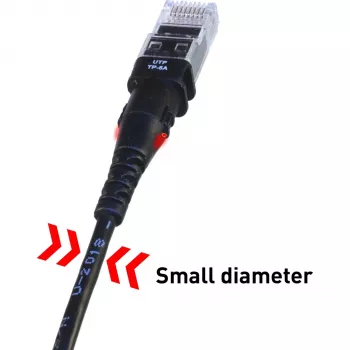 PatchSee TP-6A-U/6 Cat6a F/UTP tinklo kabelis, 1,8 m, juodas
