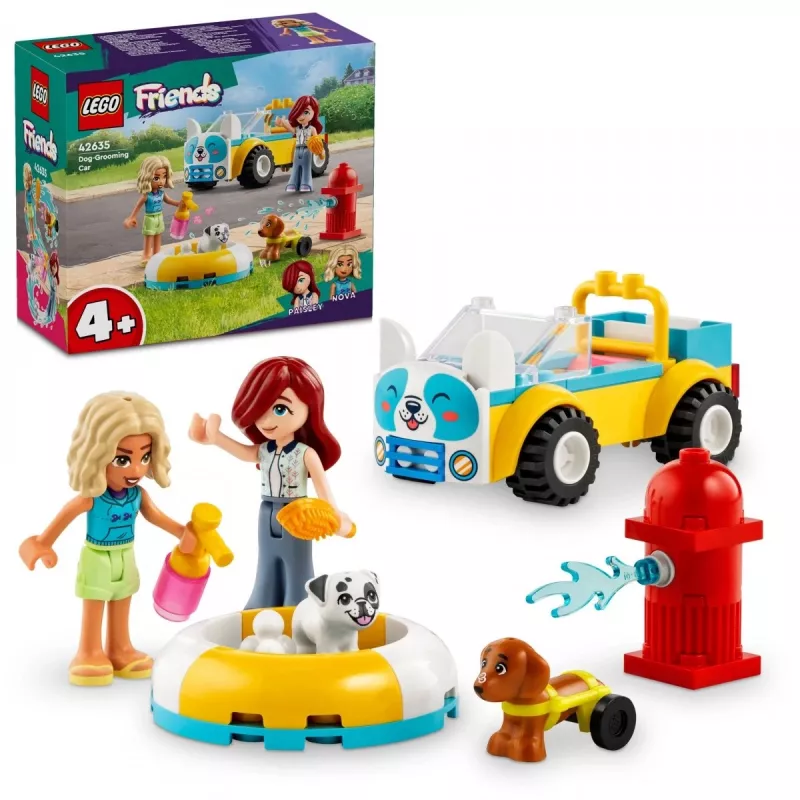 LEGO® Friends Šunų priežiūros automobilis, transporto priemonės žaidimų rinkinys 42635