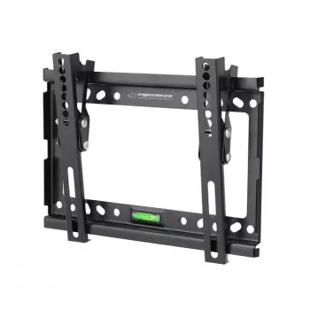 Sieninis TV laikiklis ESPERANZA ERW010 14–50 col. (35,6–127 cm), pasvirimas 15°, VESA 75×75–200×200, maks. apkrova 25 kg, juodas