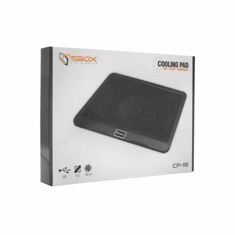 Sbox CP-19 aušinimo padėklas 15,6 colių nešiojamiesiems kompiuteriams