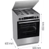 Gorenje GKS6C71XF Laisvai pastatoma viryklė su orkaite Sidabrinė