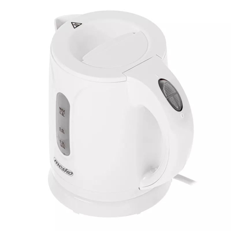 Mesko virdulys MS 1376 | Elektrinis | 850 W | 0,8 L | Plastikinis | 360° sukamas pagrindas | Baltas