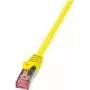 Tinklo kabelis LogiLink 2m RJ-45 Cat6 S/FTP geltonas