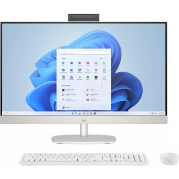 HP 27-cr0006ng AMD Ryzen™ 7 7730U 68,6 cm (27) 1920 x 1080 pikselių 16 GB DDR4-SDRAM 1 TB SSD All-in-One kompiuteris Windows 11 Home Wi-Fi 6 (802.11ax) Baltas (8Y3Q4EA#ABD)