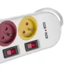 Maitinimo blokas MACLEAN MCE229W — 4 lizdai, 2× USB, 1,5 m laidas, F tipo, 10 A, baltas