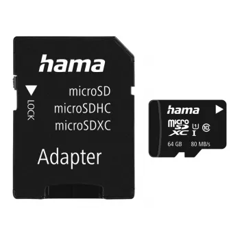 „Flash“ atminties kortelė Hama 64GB UHS-I microSDXC 124140