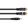 Garso adapterio kabelis Omnitronic 3,5 mm lizdas į 2×RCA, 6 m, 30225148