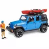 BRUDER Jeep Wrangler Rubicon Unlimited su baidare ir figūrėle BR-02529 – mastelio modelis