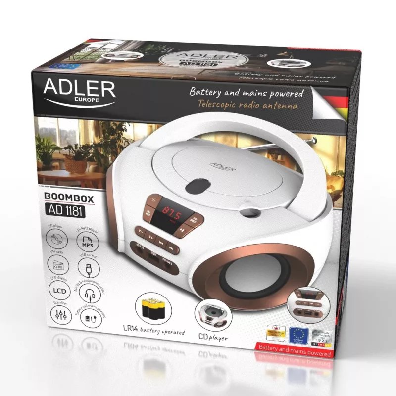 ADLER AD 1181wc – CD/MP3 grotuvas (boombox)