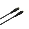 USB Type-C į Type-C duomenų laidas Tellur TLL155471, 1 m, 3 A, 60 W PD, nailono pintas, juodas