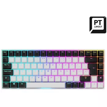 Sharkoon SKILLER SGK50 S3 mechaninė klaviatūra žaidimams USB QWERTY portugališkas baltas