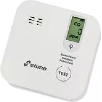 Anglies monoksido detektorius Stabo CO Alarm IV Wireless, maitinamas baterija 3 V, baltas