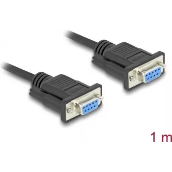 DeLOCK 86823 nuoseklusis kabelis juodas 1 m DB-9
