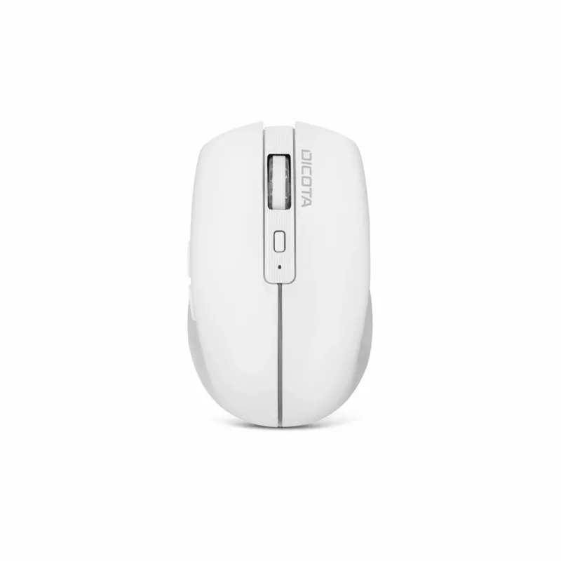 Belaidė pelė Dicota D32044 Bluetooth + 2.4 GHz RF, ambidekstrinė, 800/1200/1600 DPI, balta