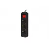 Prailginimo laidas Lanberg PS1-03F-0150-BK 1,5 m 3 AC lizdai vidaus juodas