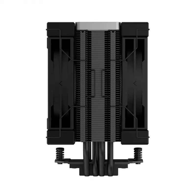 Oro aušintuvas DeepCool AK400 ZERO DARK PLUS — 120 mm FDB ventiliatorius, 4 šilumos vamzdeliai 6 mm, LGA 1700/AM4/AM5, aukštis 155 mm, juodas