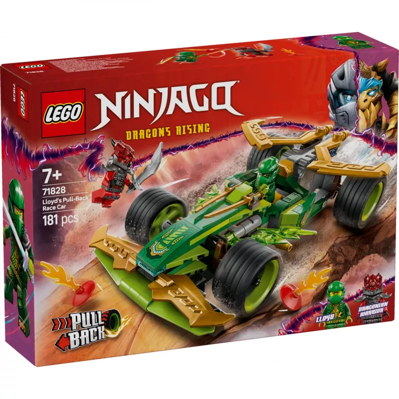LEGO statybinis rinkinys NINJAGO Lloyd's Action Speedster 71828, 181 detalės, 2 minifigūrėlės, amžius 7+