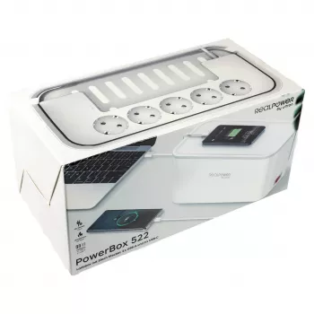Prailginimo laidas RealPower PowerBox 522 1,5 m 5 AC lizdų Vidaus baltas