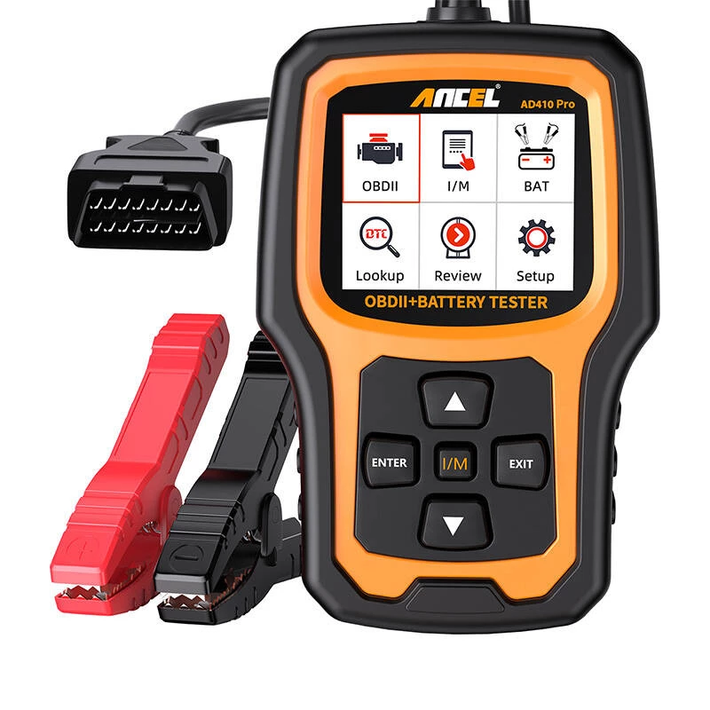 2in1 diagnostinis skaitytuvas OBD2 ir akumuliatoriaus testeris Ancel AD410 PRO