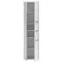 Laisvai pastatoma vonios kambario spintelė Top e shop S43 BIEL, 6 lentynų, 400×300×1700 mm, balta