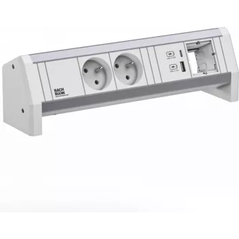 Maitinimo juosta Bachmann DESK 2xUTE 902.0298 – 2 UTE lizdai darbalaukiui
