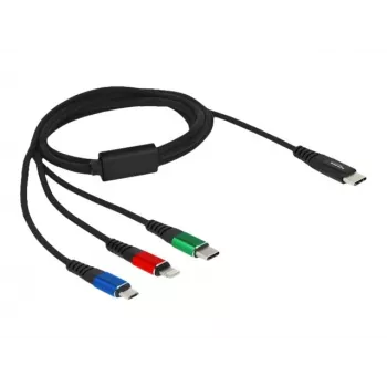 DeLOCK USB įkrovimo kabelis 3 in 1 USB Type-C į Lightning / Micro USB, 1 m