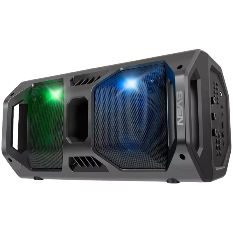 Garsiakalbis SVEN PS-600, juodas (50W, TWS, Bluetooth, FM, USB, microSD, LED ekranas, 4000mAh)