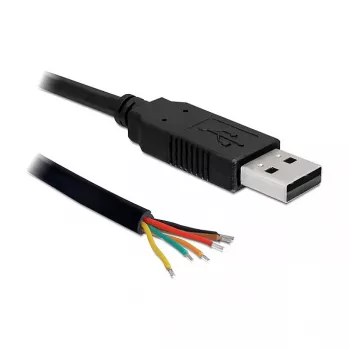 USB kabelis DeLOCK USB 2.0/TTL 6 1,8 m Juodas