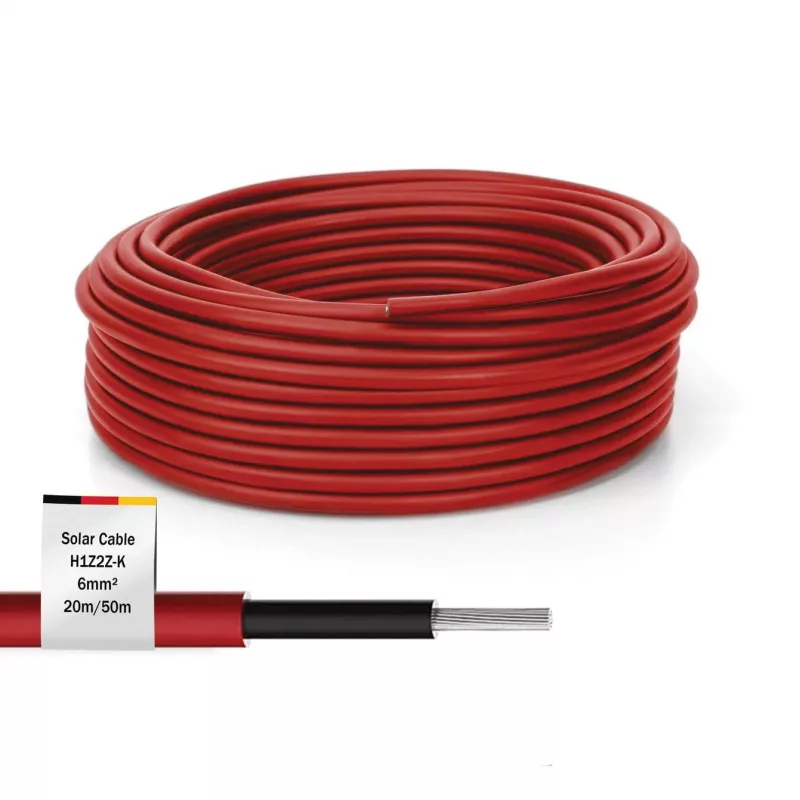 Laidas saulės moduliams Digitus DK-SCIC6R-0200 20m 6mm² Raudonas UV atsparus 1500V DC