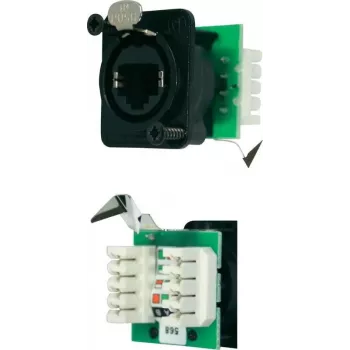 Neutrik NE8FDV-YK-B Juoda etherCON jungtis