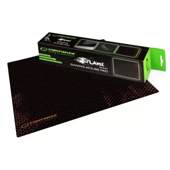 Gaming pelėdų kilimėlis ESPERANZA EGP103R — audinys, 400×300 mm, 3 mm storis, raštuotas paviršius, neslystantis pagrindas, juodas