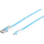 USB kabelis S/CONN 14-50013 USB 2.0 2 m USB A – Micro-USB B mėlynas