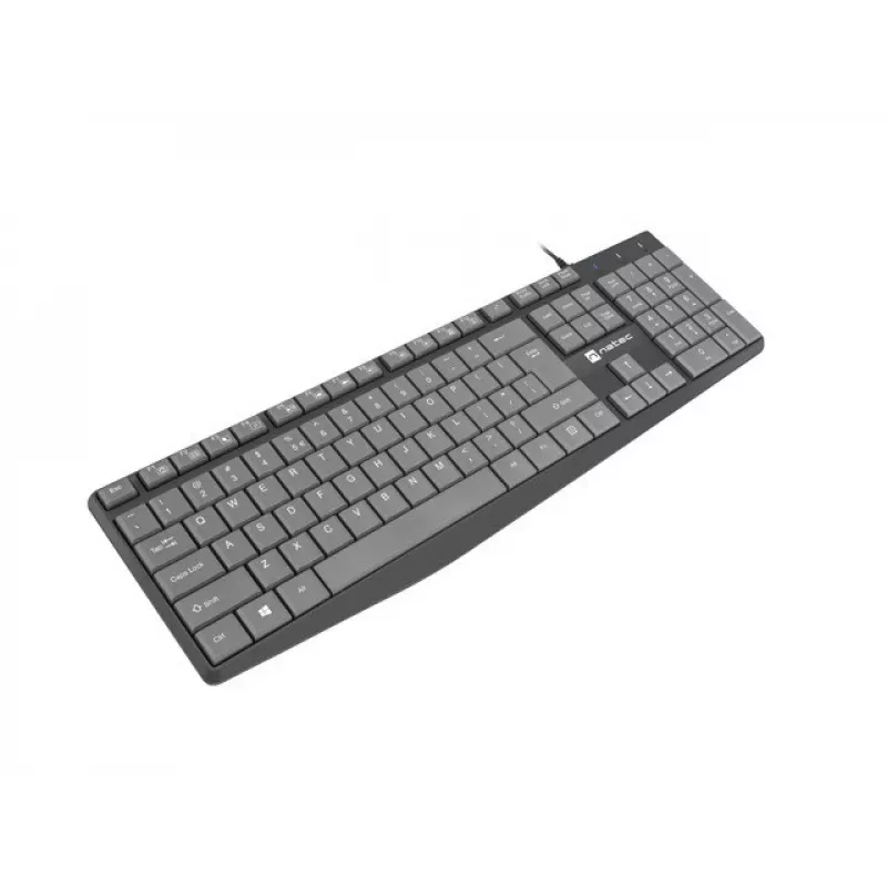 Pilno dydžio laidinė klaviatūra NATEC NKL-1507 USB QWERTY US International Pilka/Juoda, 105 klavišai, skaitmeninis blokas
