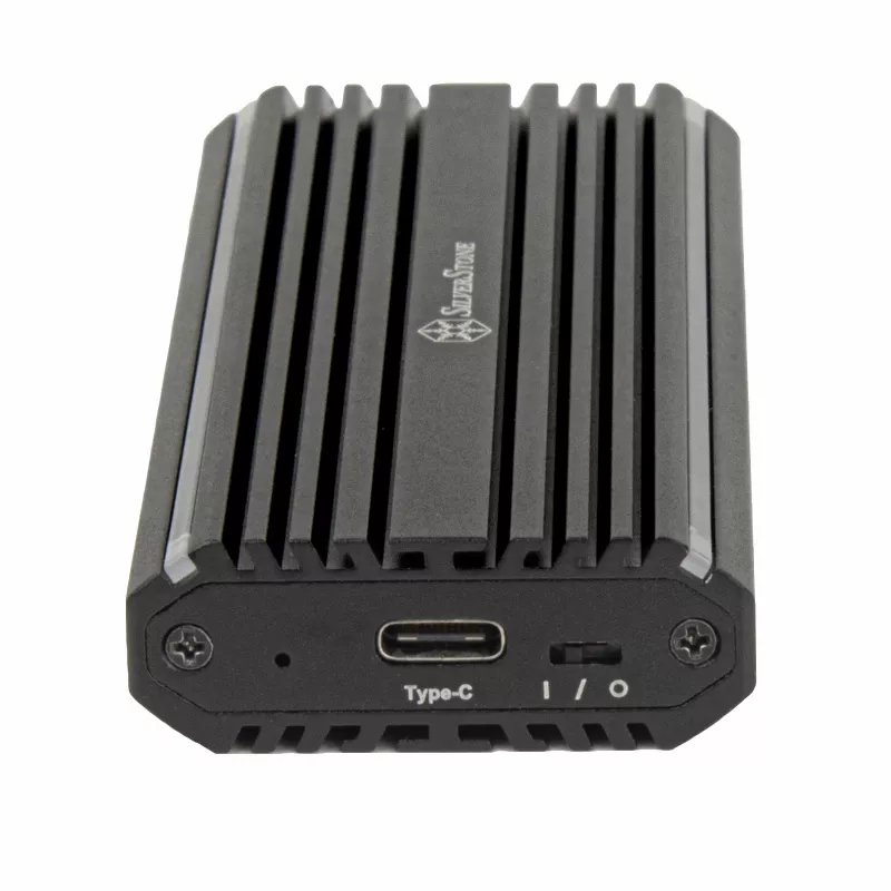 SilverStone SST-MS13 M.2 SSD dėžutė, USB 3.2 Gen 2, RGB LED būsenos displėjus, juoda