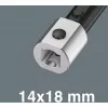 Dinamometrinis raktas Wera Click-Torque X 7 su juodai žalia rankena, kvadratinis įdėklas 14x18 mm
