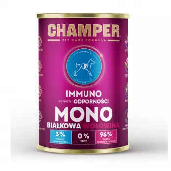 CHAMPER Immuno Monoprotein Beef šlapias šunų ėdalas - jautiena - 400 g