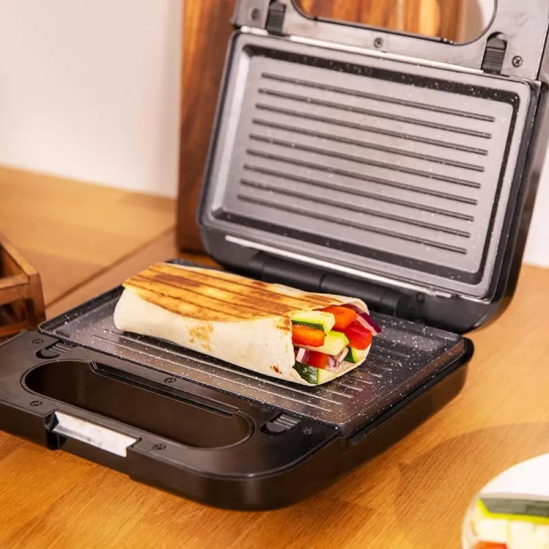 Cecotec sumuštinių keptuvė Rock’nToast 4in1, 1000 W, 4 plokštės, juoda