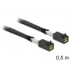 Delock vidinis SAS kabelis - SAS 6Gbit/s - 4x Mini SAS HD (SFF-8643) į 4x Mini SAS HD (SFF-8643) - 50 cm - P/N: 62703, 62704