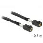 Delock vidinis SAS kabelis - SAS 6Gbit/s - 4x Mini SAS HD (SFF-8643) į 4x Mini SAS HD (SFF-8643) - 50 cm - P/N: 62703, 62704