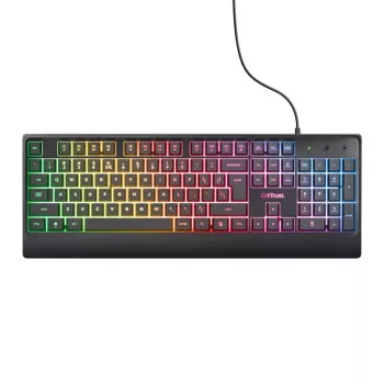 Trust GXT 792 QUADROX žaidimų rinkinys: klaviatūra, pelė, ausinės, kilimėlis, USB, QWERTY, juoda
