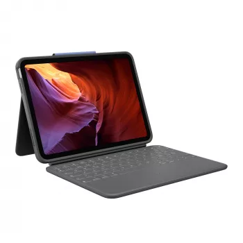 Logitech Rugged Folio - QWERTY - Ispaniškas - 1,8 cm - 1,2 mm - Apple - iPad (10-os kartos) Model: A2696 - A2757 - A2777