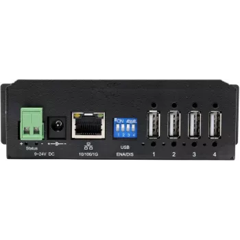 Exsys Ethernet GLAN 1x iki 4x USB2.0 4 prievadų įrenginių serveris su maitinimo šaltiniu 15KV - kabelių/adapterių rinkinys - skaitmeninis/duomenys