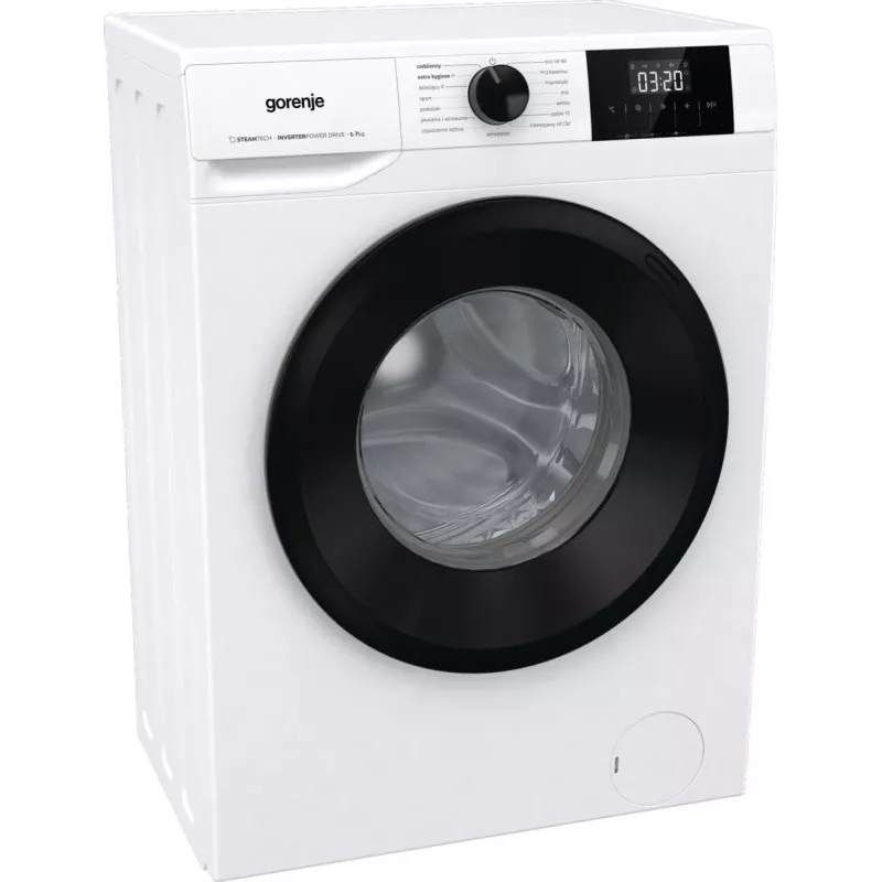 Laisvai pastatoma skalbyklė Gorenje W3NGPI72SBS, 7 kg, 1200 aps./min., inverterinis variklis, garų funkcija, 15 programų, balta